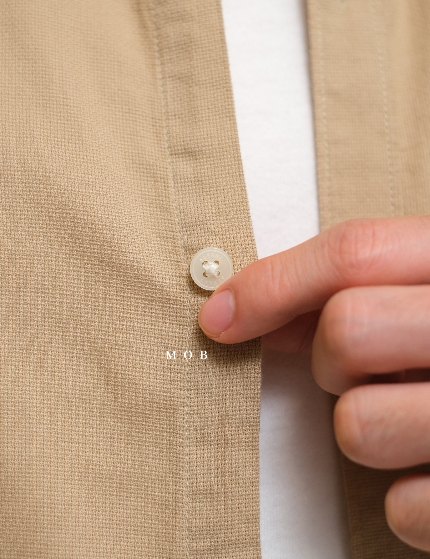 AFSSS01004A Solid Textured SS Shirt Khaki