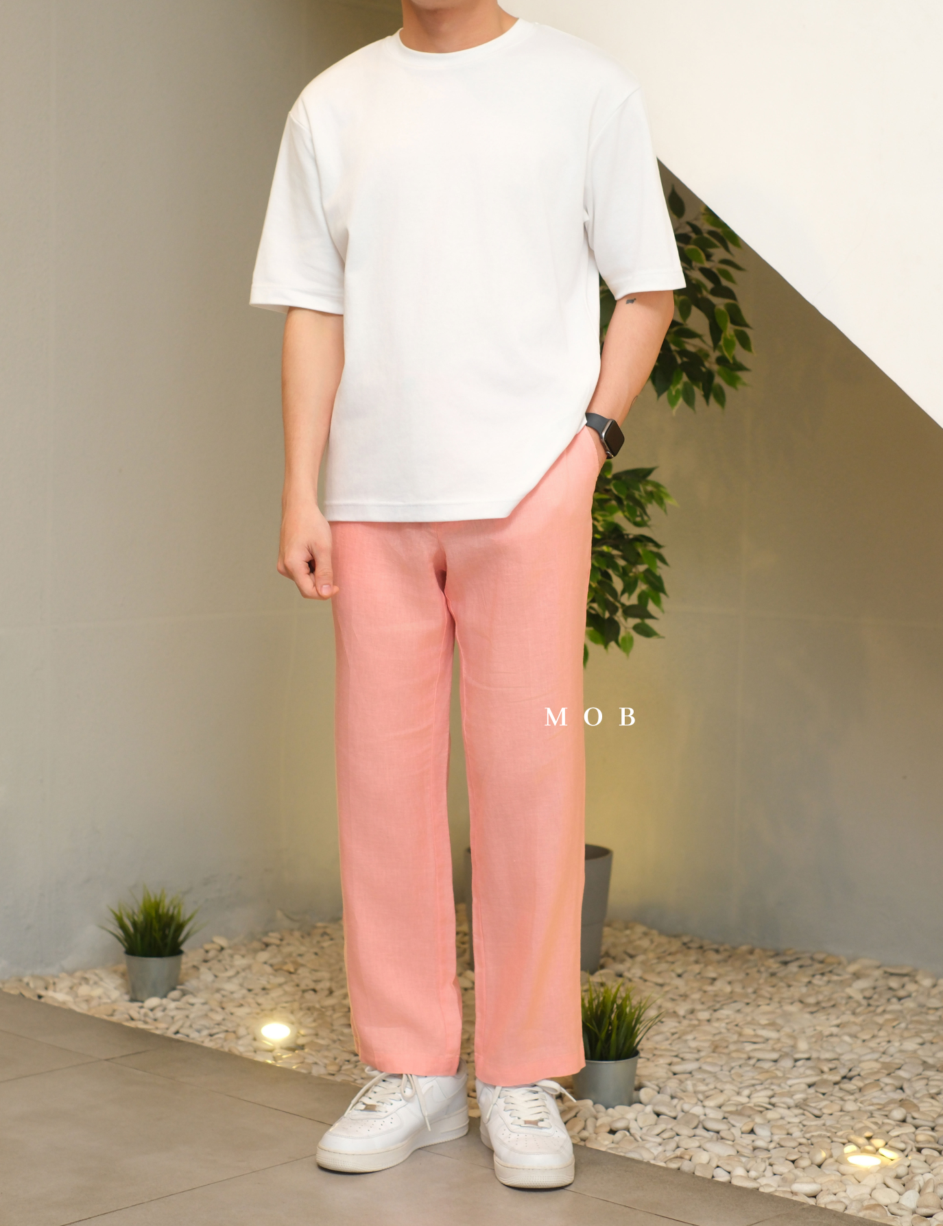 CLB02LIL002-001 Linen Luxury Pants Dusty Pink
