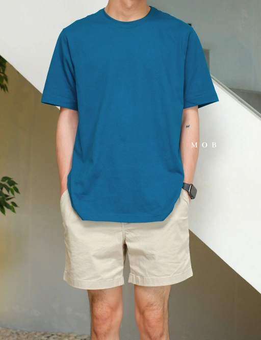 Image of LESST01001 Basic Super SS T-Shirt Coastal Blue