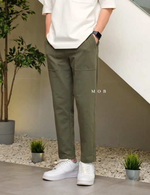 Image of UNQPT1202 Ankle Pants Olive