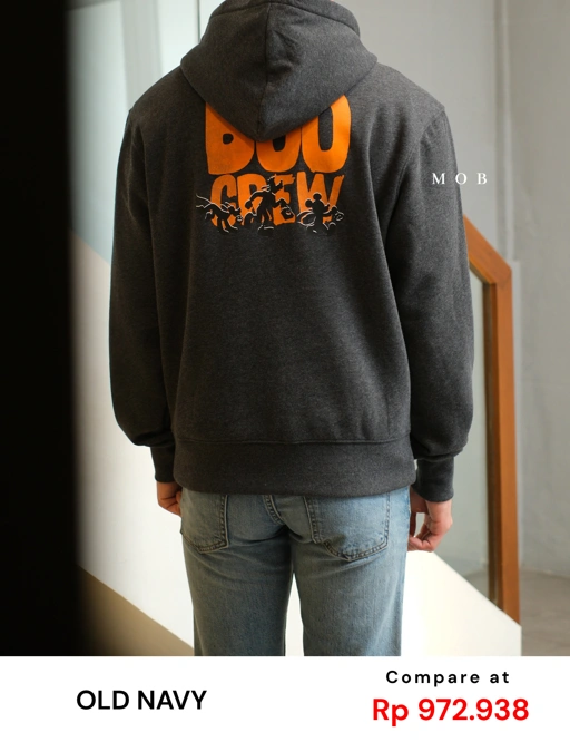 ONV01HDO002-001 Old Navy x Disney Mickey Boo Pullover Hoodie Dark Grey
