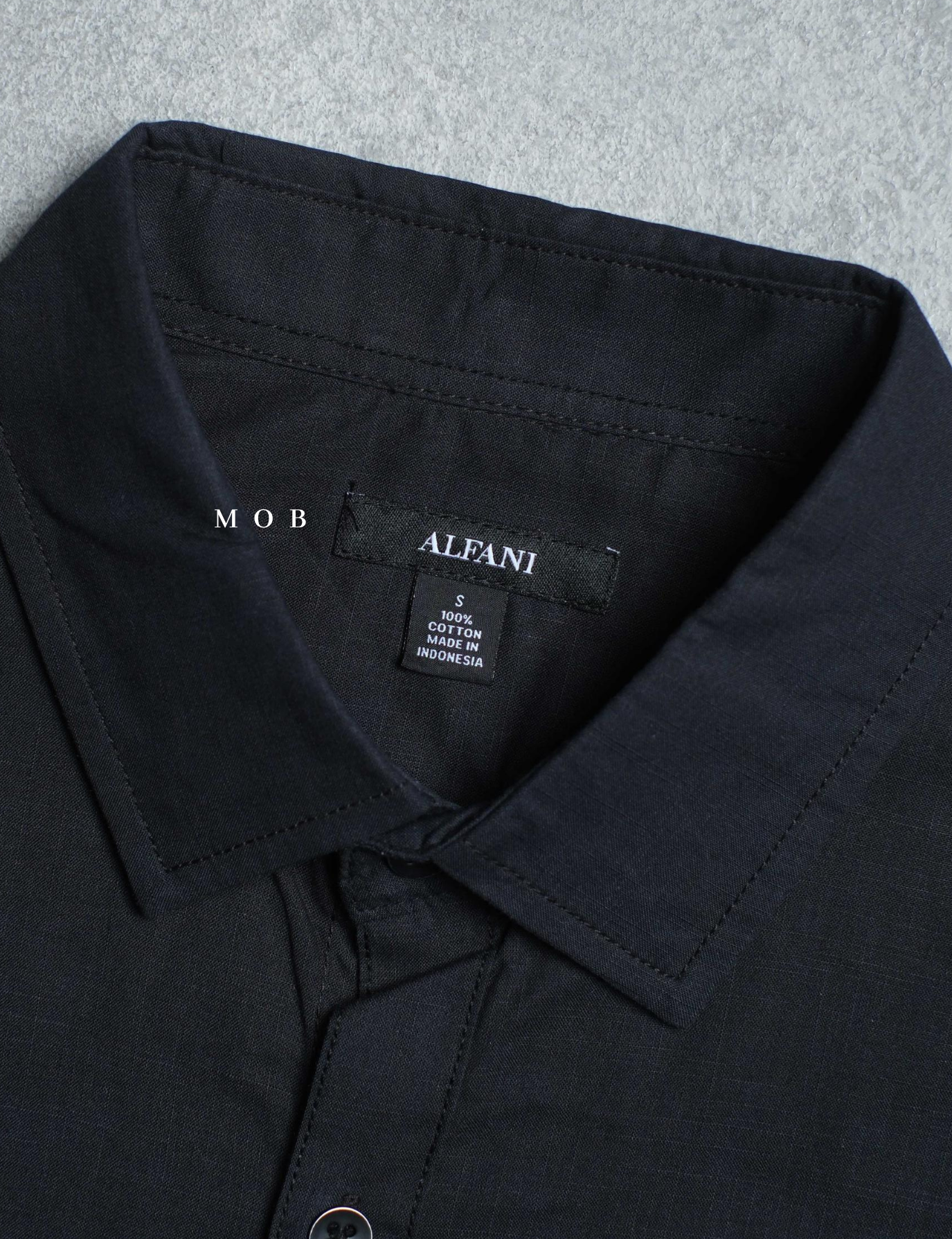 AFLSS01002G Regular Pocket LS Shirt Black