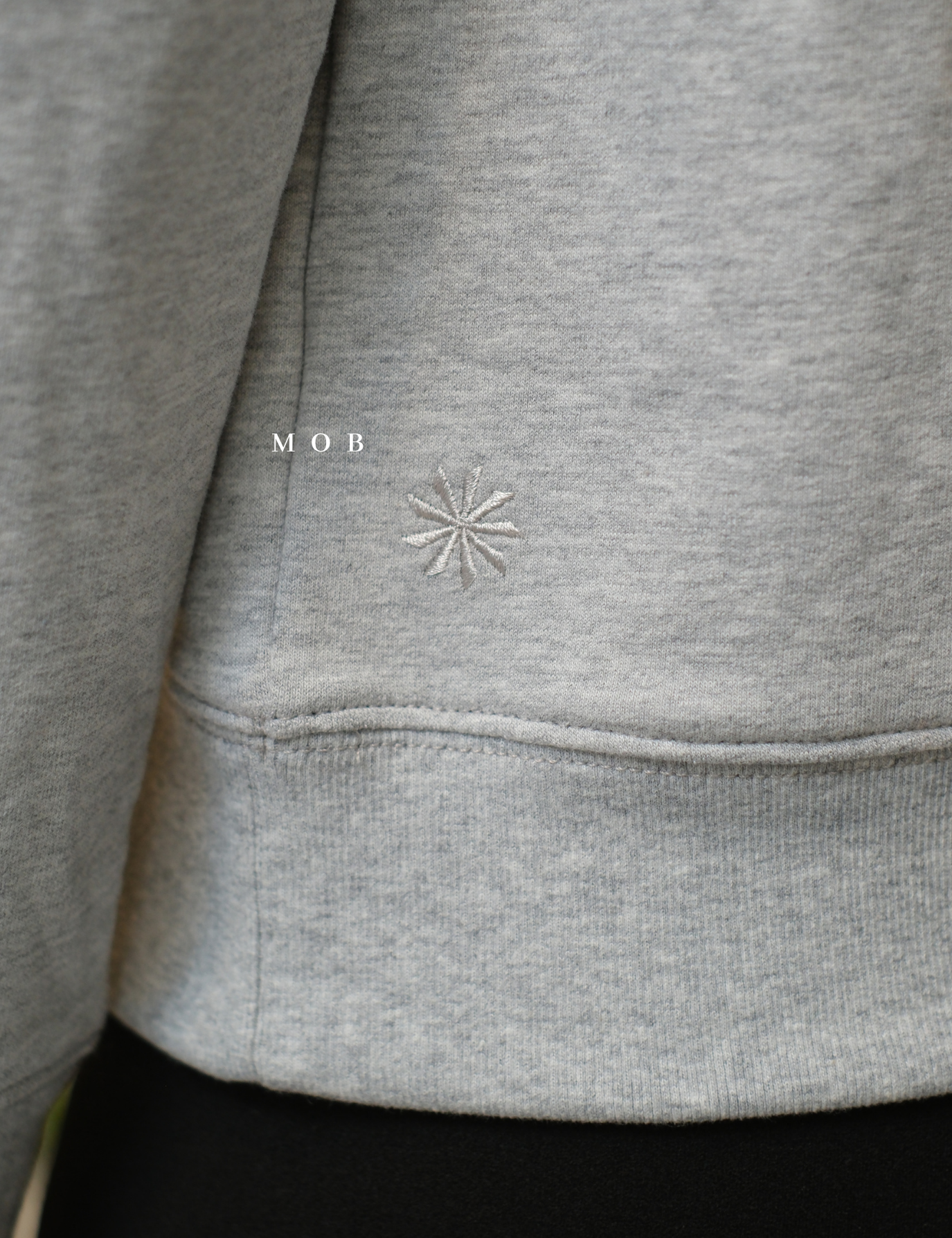 ATHSW01003A Retroterry Crewneck Sweatshirt Grey Misty