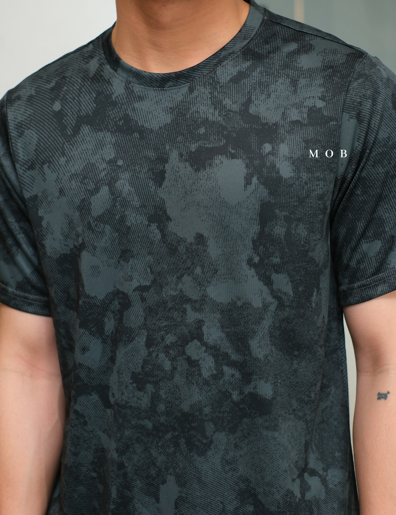 HMSST03001B DryMove SS Tee Charcoal Camo