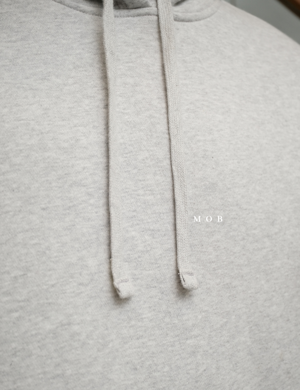 STHOD03004 Pullover Hooded Basic Light Grey 