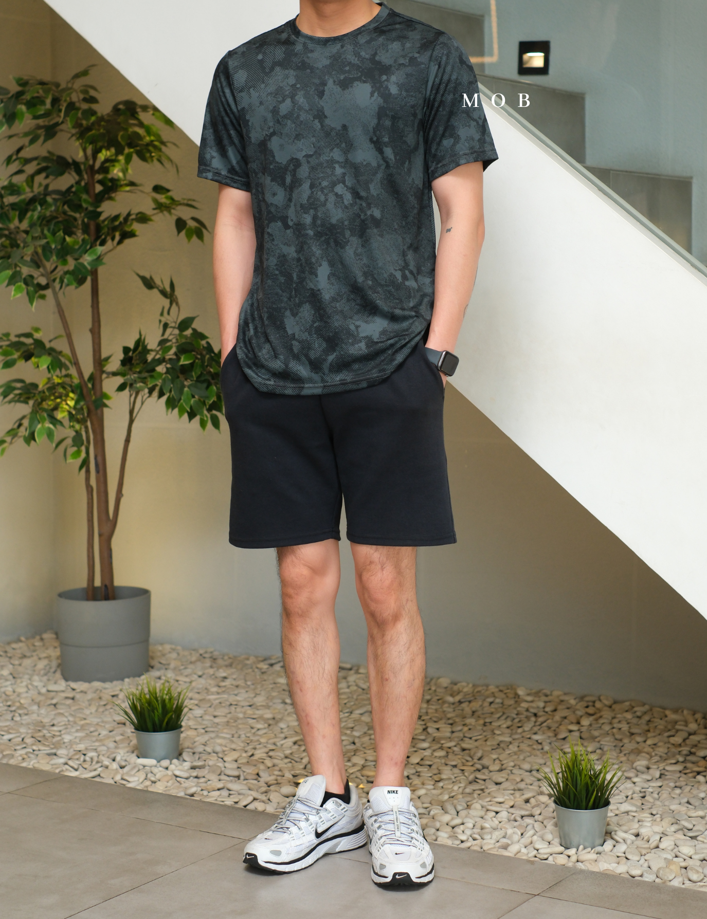 HMSST03001B DryMove SS Tee Charcoal Camo