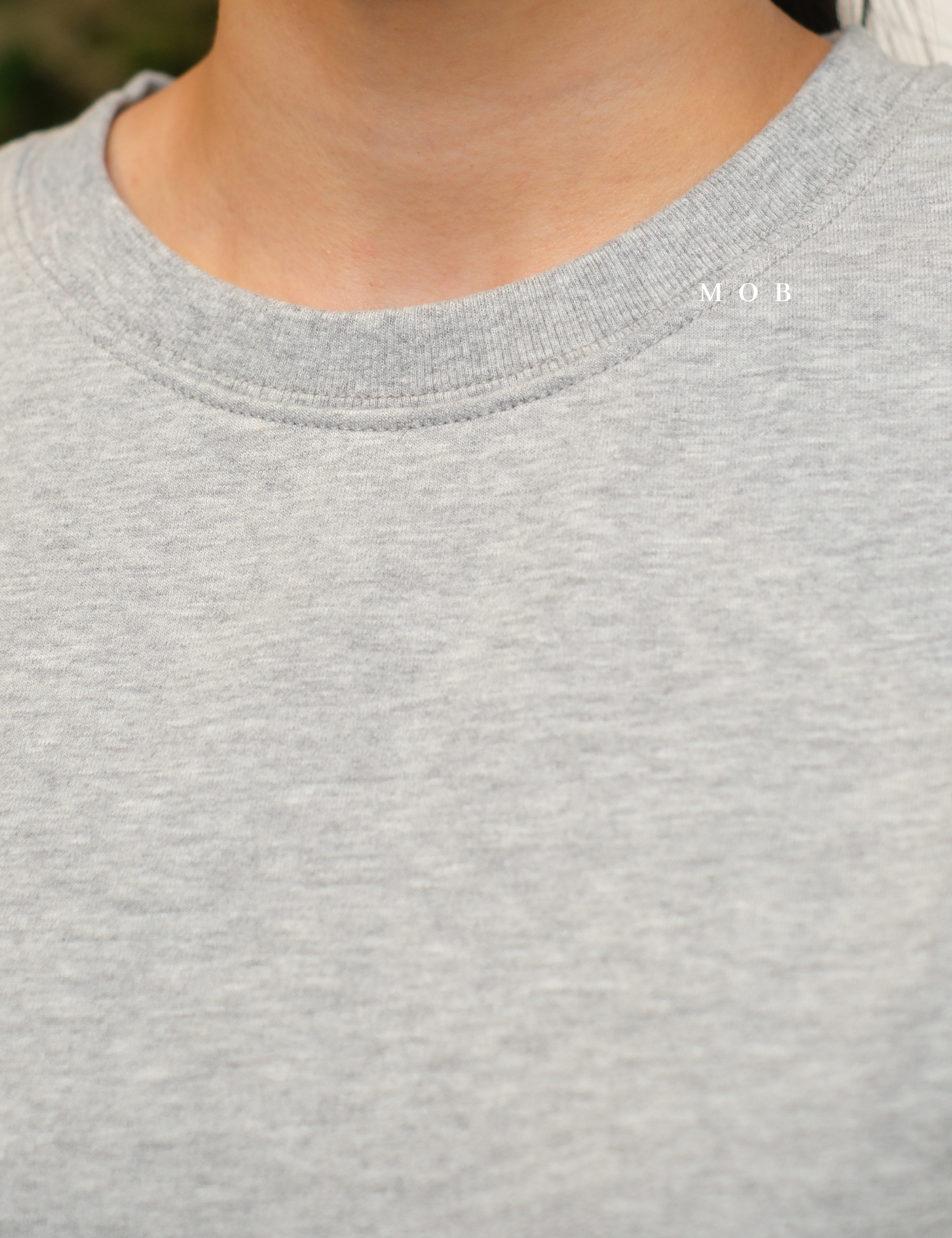 ATHSW01003A Retroterry Crewneck Sweatshirt Grey Misty