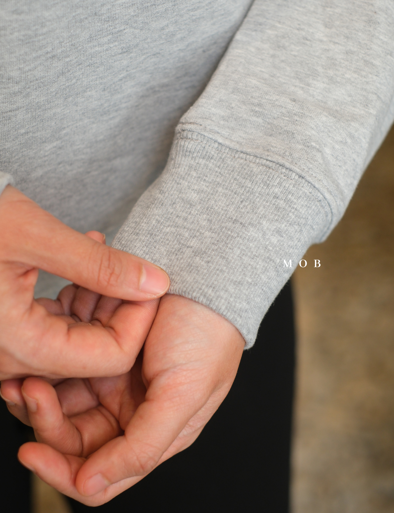 ATHSW01003A Retroterry Crewneck Sweatshirt Grey Misty