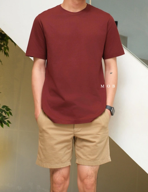 Image of LESST01002 Basic Super SS T-Shirt Maroon