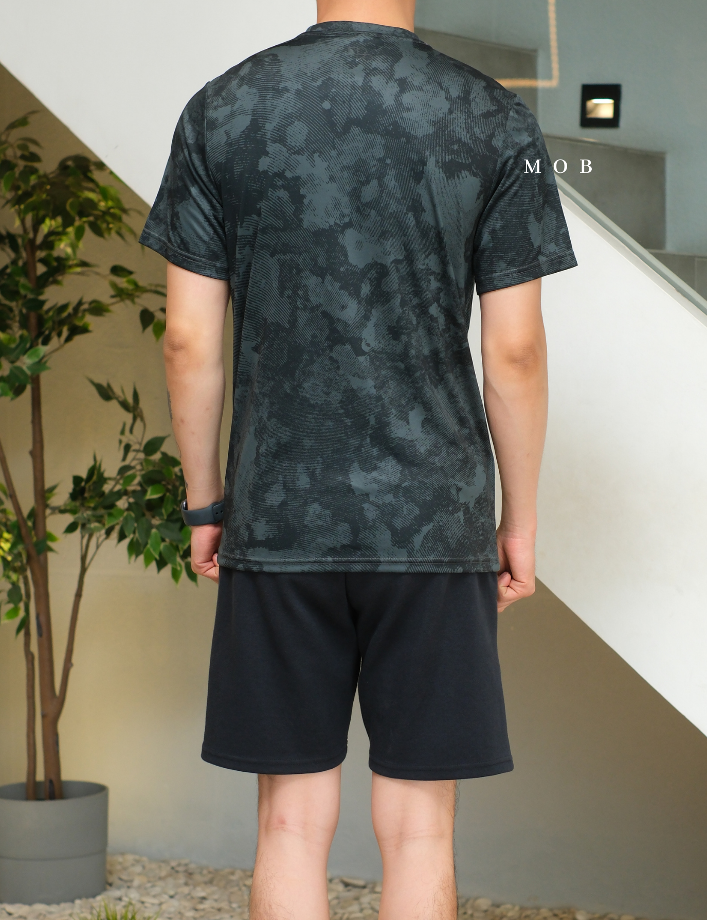 HMSST03001B DryMove SS Tee Charcoal Camo