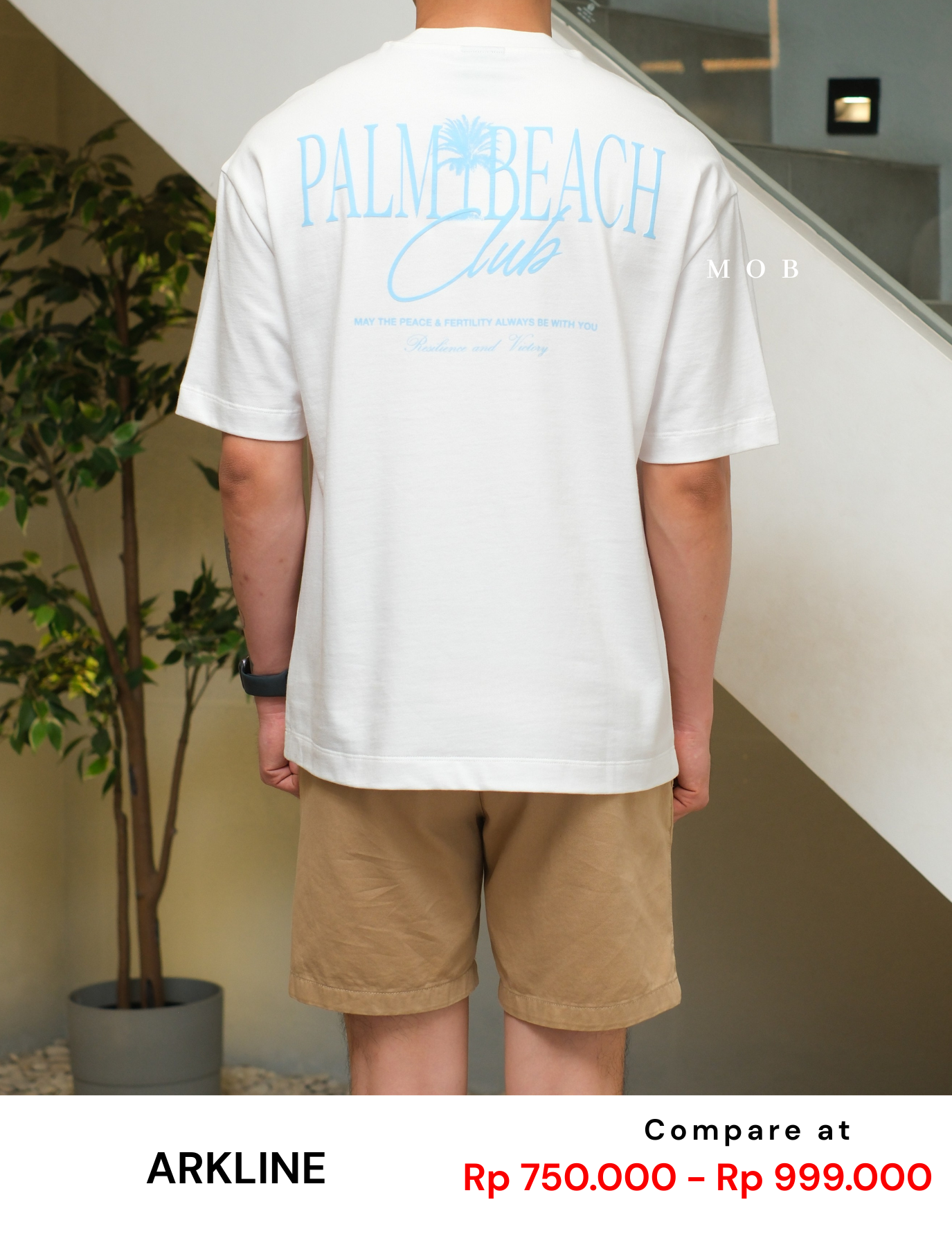ARK01SST046 Palm Beach Oversize Tee Off White