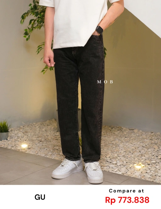Image of GUPT03002A Regular Jeans SMOKE Black