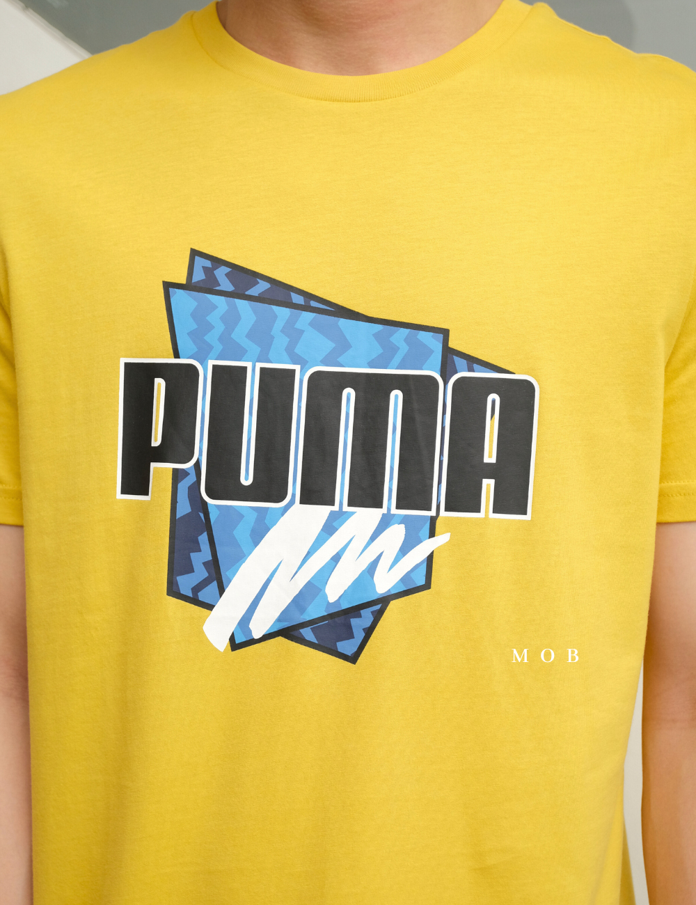 PMSST09001A Summer Graphic Letter Print SS Tee Yellow 