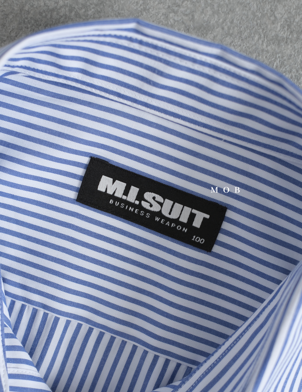MSTSSS01002 Slim SS Shirt White Stripe