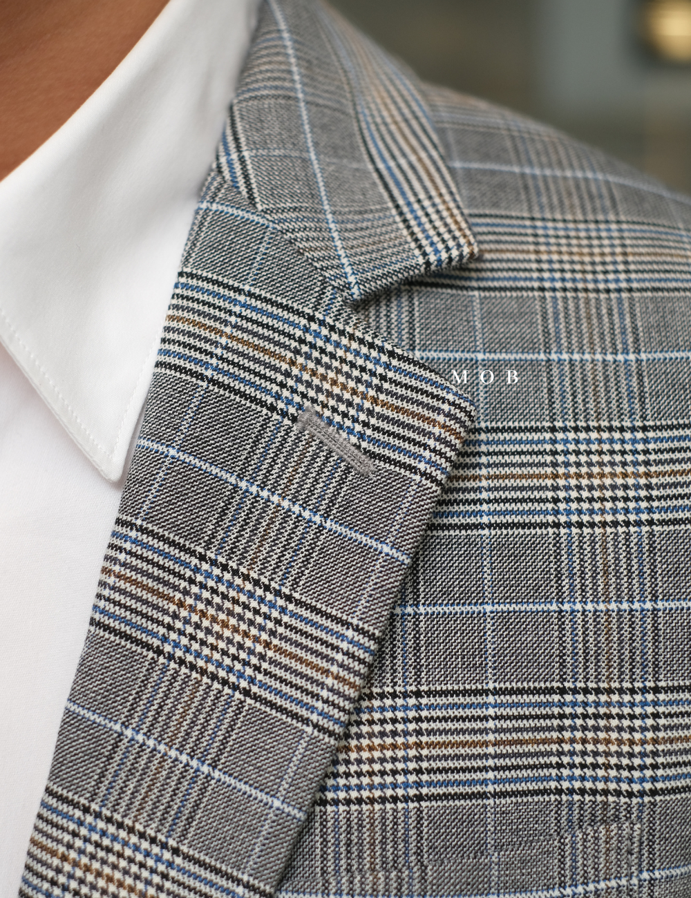 MSTBZ01002 Slim Fit Blazer Grey Plaid