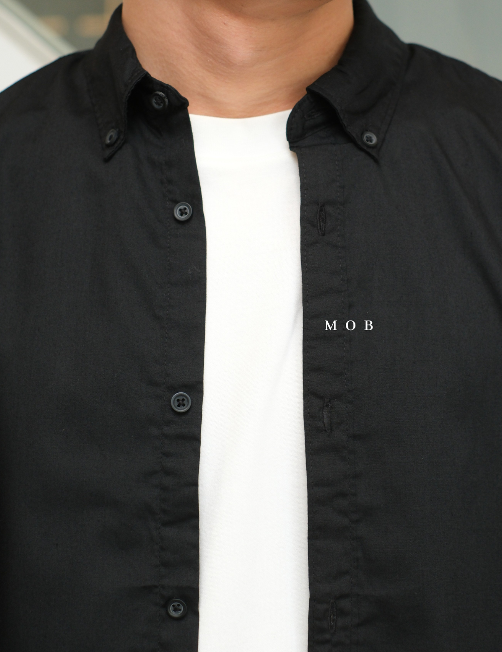 LFTLSS01001B Slim LS Shirt Black