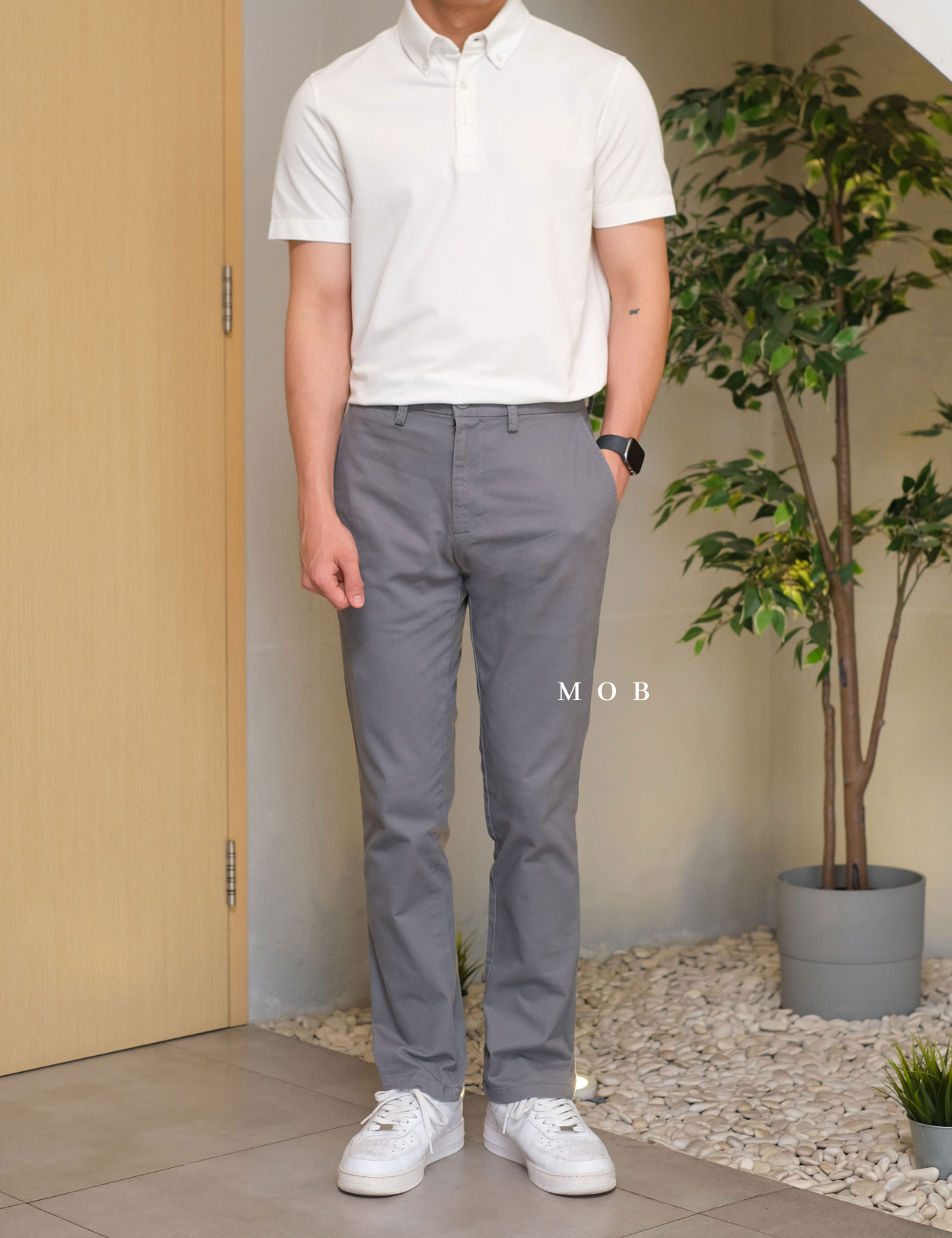 ONPT4101 Ultimate Slim Chino Pants Stone Grey