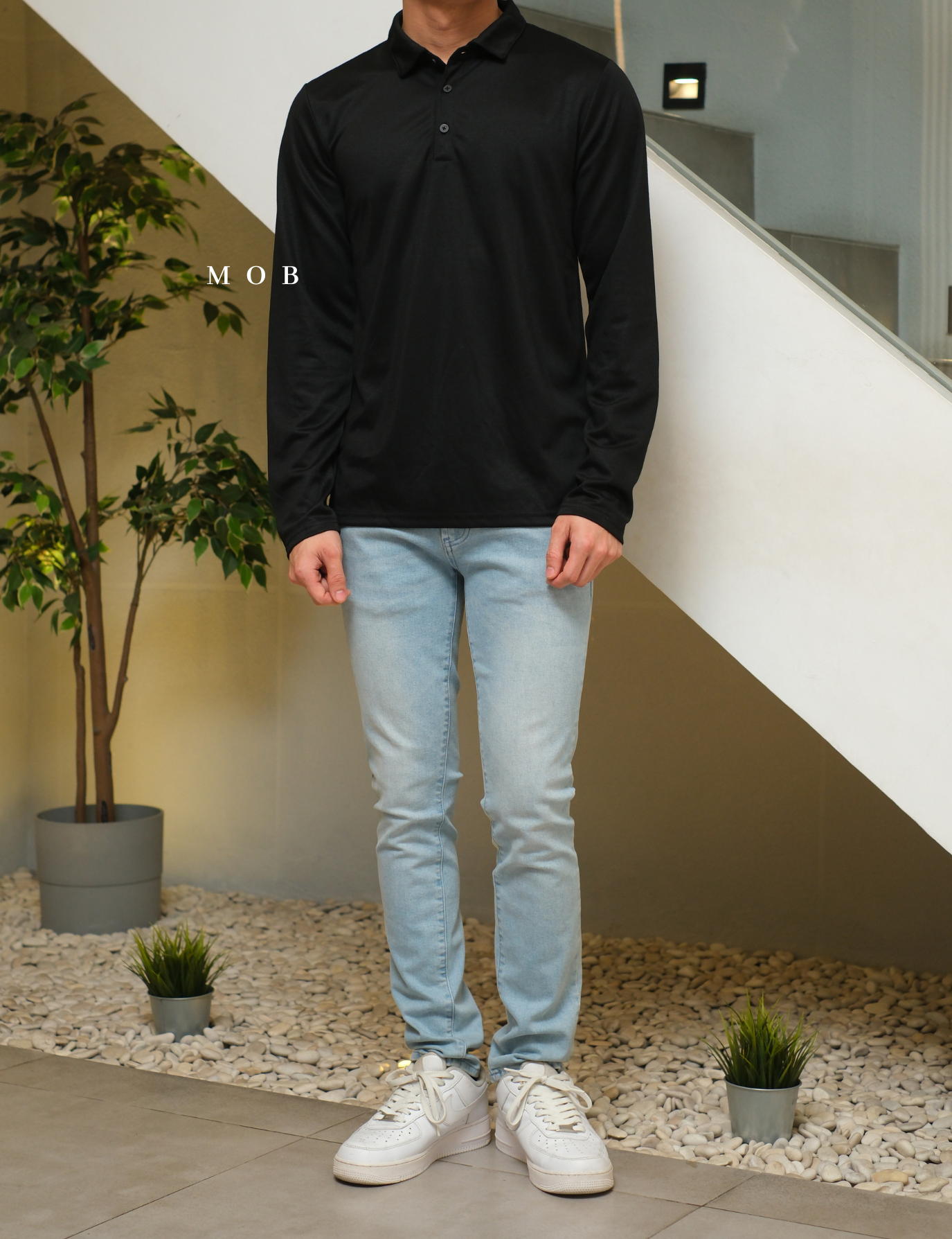 APTPLS01004 Premier Flex LS Polo Black