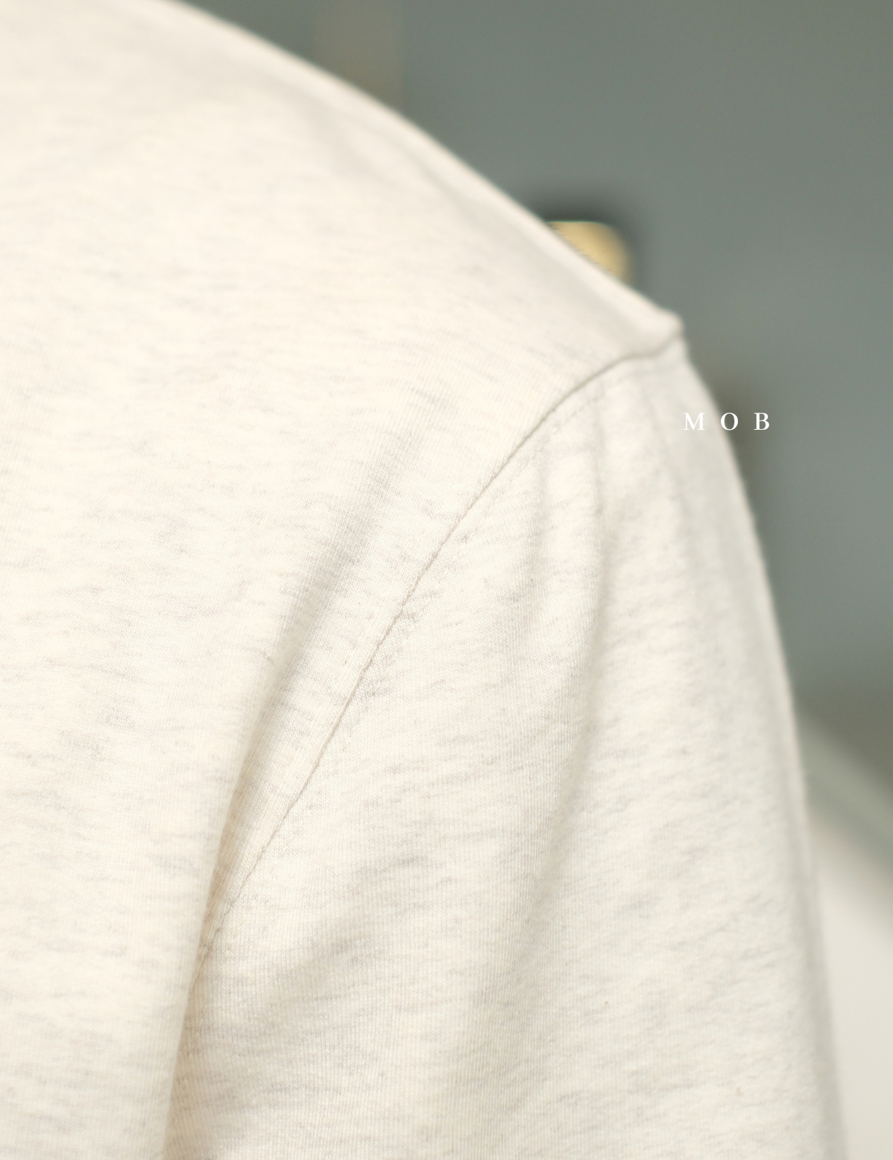 GFW01SWO001-001 1/4 Zip French Terry Sweatshirt Ivory White