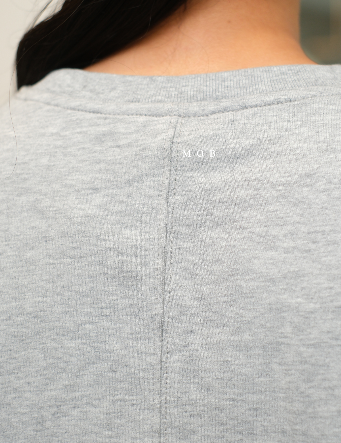 ATHSW01003A Retroterry Crewneck Sweatshirt Grey Misty