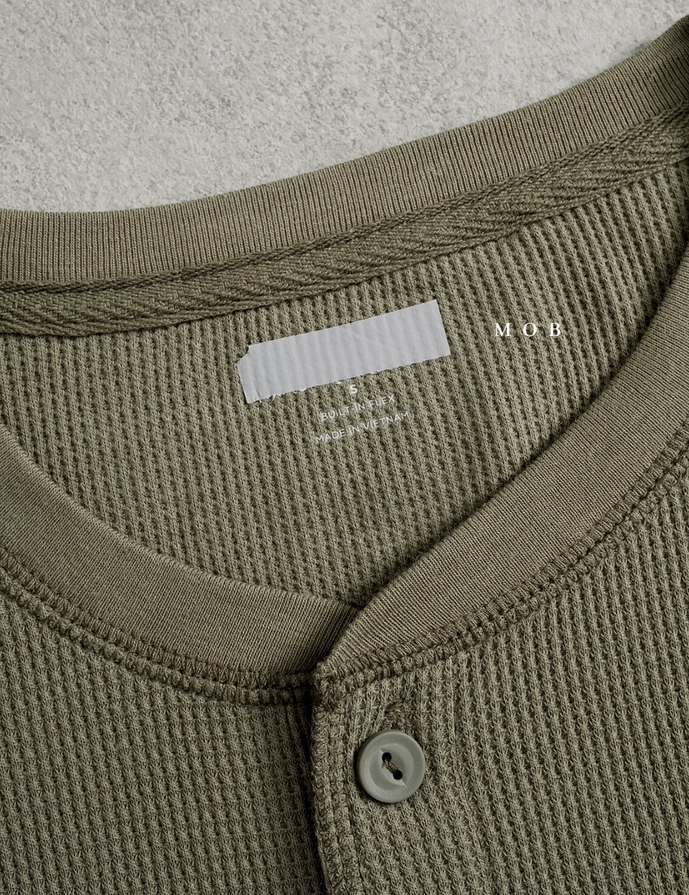 ONLST0902A Waffle Knit Henley Light Olive