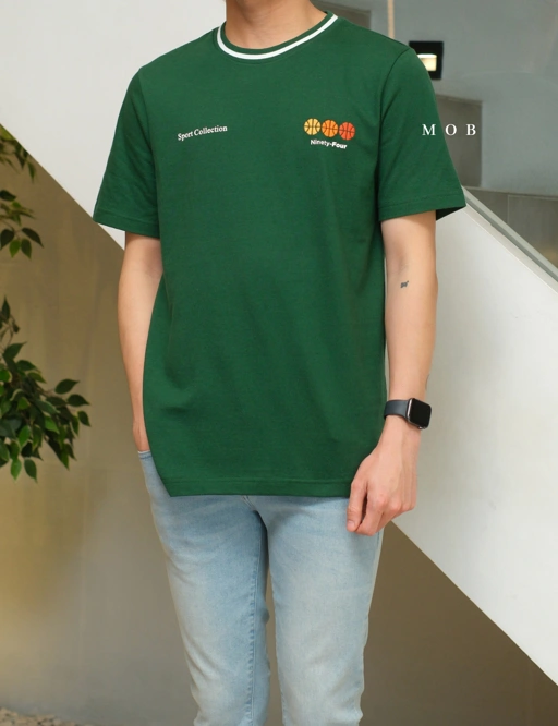 Image of ONSST08001 Heavyweight Ninety Four SS Tee Dark Green