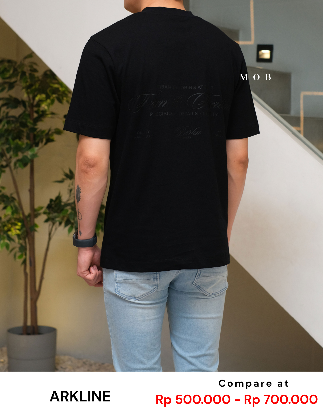 ARK01SST051 Form & Function SS Tee Obsidian Black