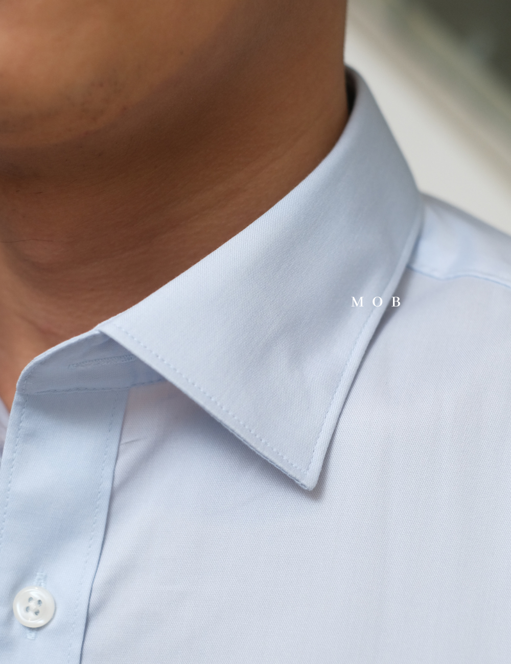 MSTLSS02015 Slim Stretch LS Shirt Light Blue Basic