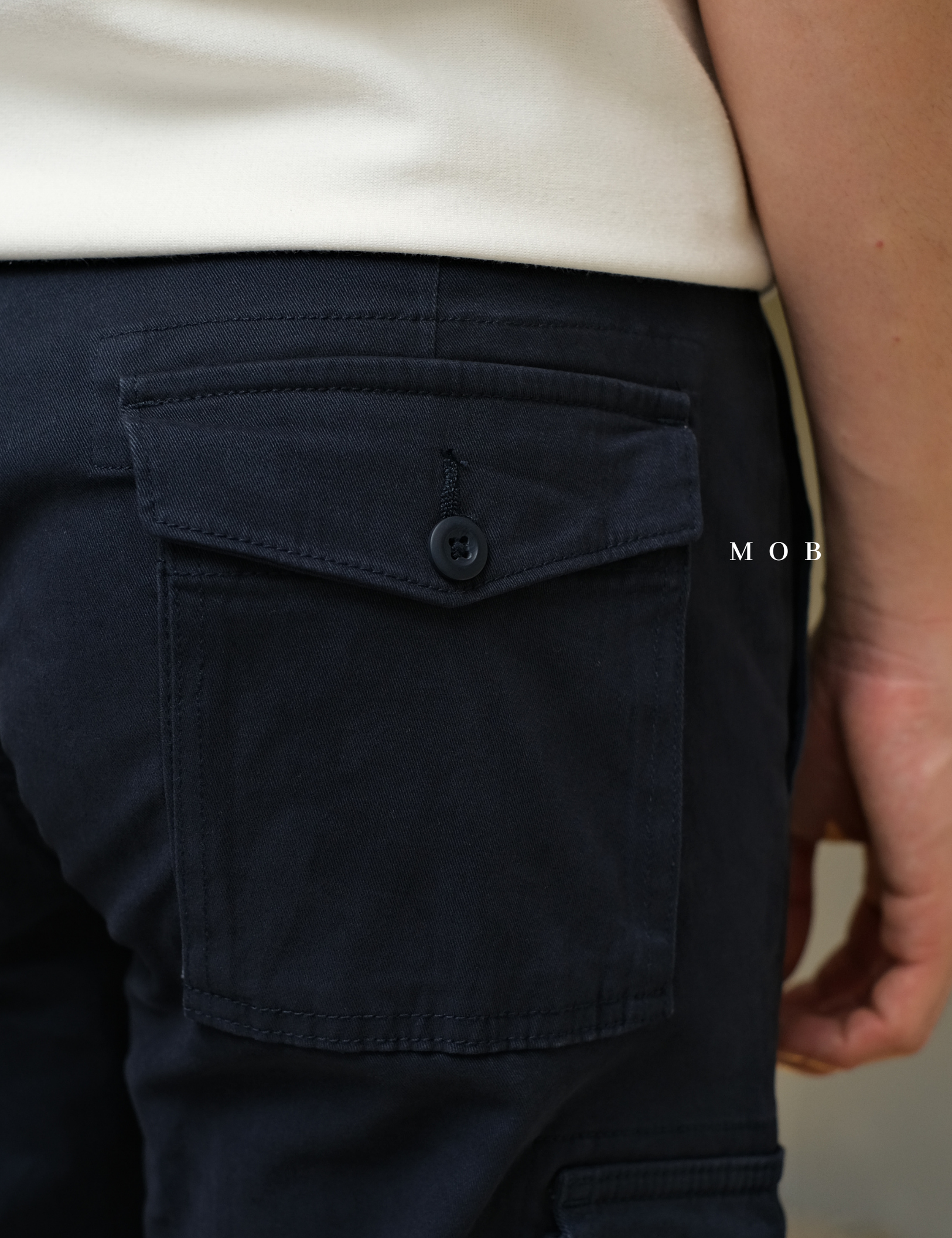 AZEPT05005 Straight Fit Cargo Pants Navy 