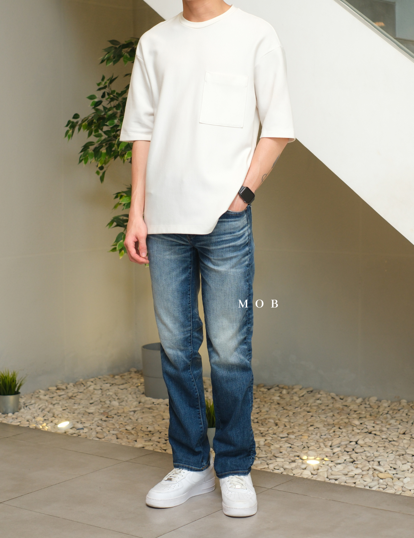 AEPT03001 AirFlex+ Original Straight Jeans Medium Blue