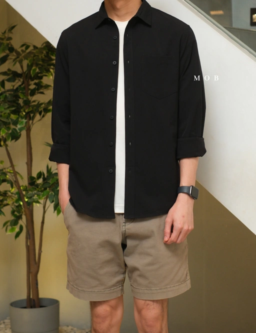 Image of APTLSS01001A Slim Performance LS Shirt Black