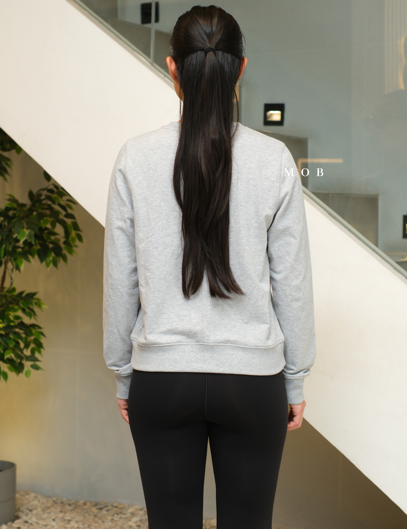 ATHSW01003A Retroterry Crewneck Sweatshirt Grey Misty