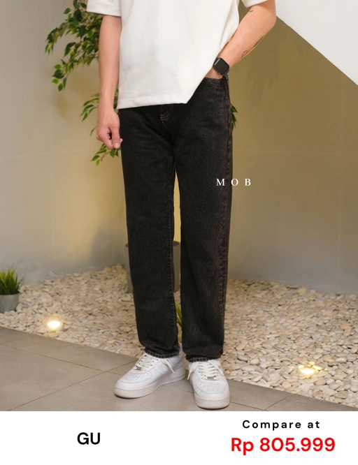 GUPT03002A Regular Jeans SMOKE Black