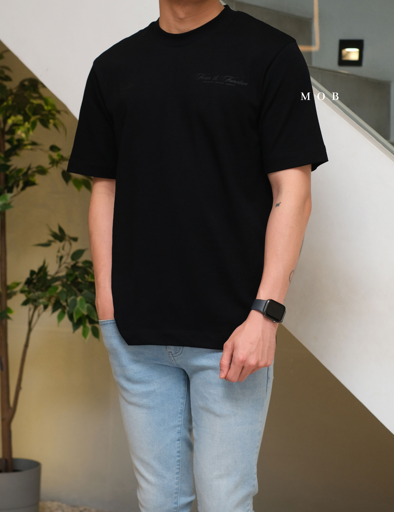 ARK01SST051 Form & Function SS Tee Obsidian Black