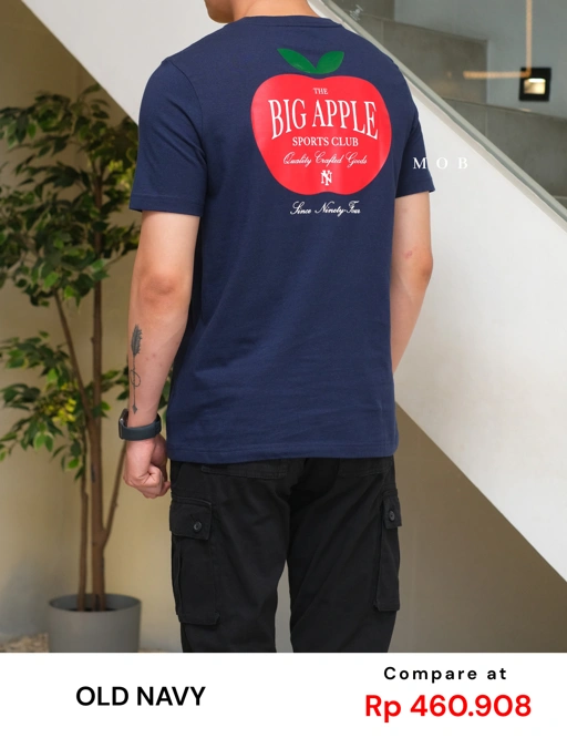 Image of ONSST08003 Heavyweight Big Apple SS Tee Navy