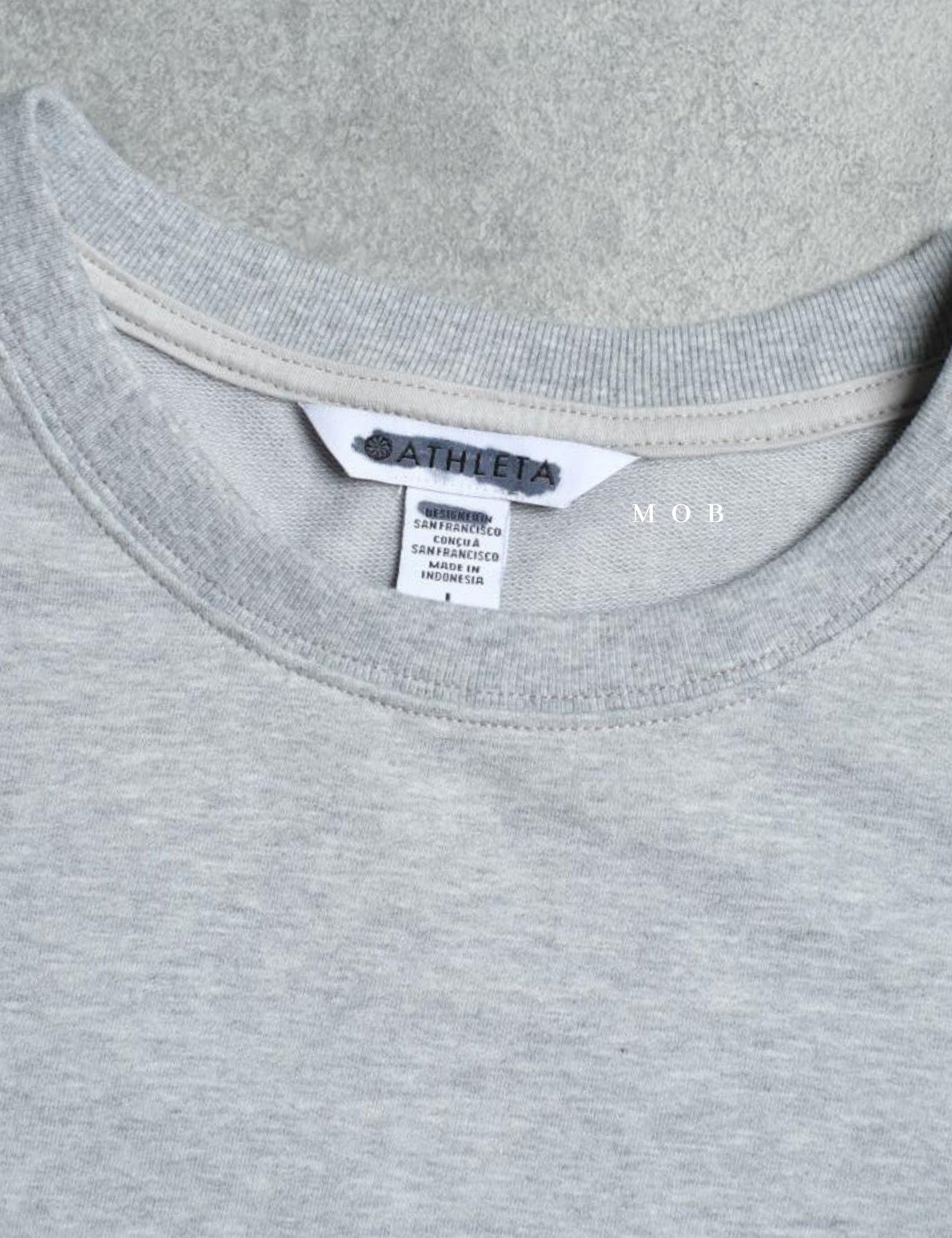 ATHSW01003A Retroterry Crewneck Sweatshirt Grey Misty