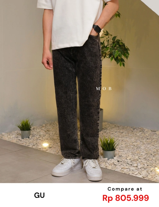 GUPT03002B Regular Jeans ACID Black