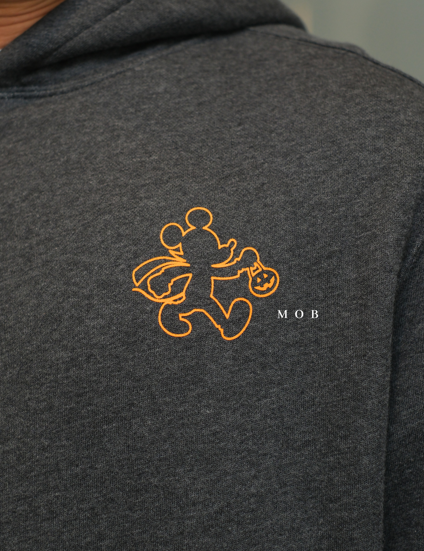 ONV01HDO002-001 Old Navy x Disney Mickey Boo Pullover Hoodie Dark Grey