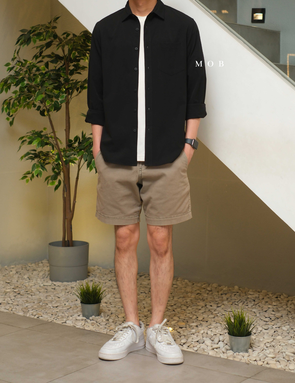APTLSS01001A Slim Performance LS Shirt Black