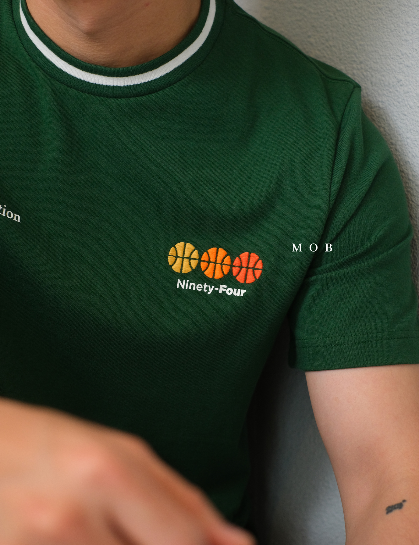 ONSST08001 Heavyweight Ninety Four SS Tee Dark Green