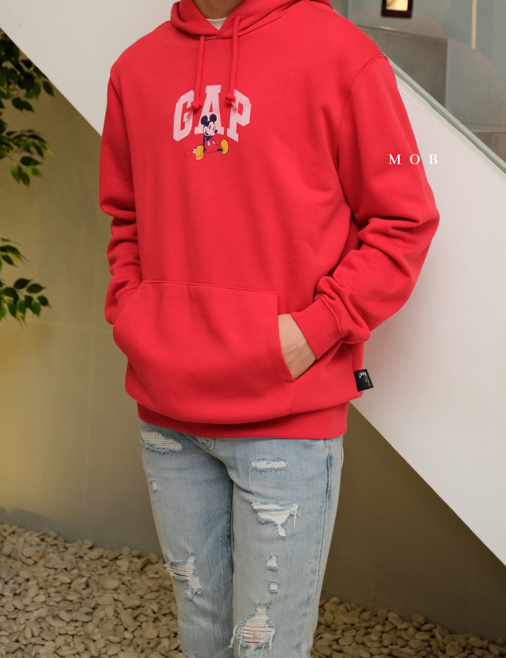 GPHOD01007 [HOODIE] Gap x Disney Mickey Mouse Red MOB