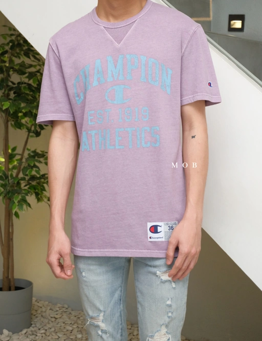 Image of CHMPSST2113A Vintage Wash V-Notch SS Tee Purple