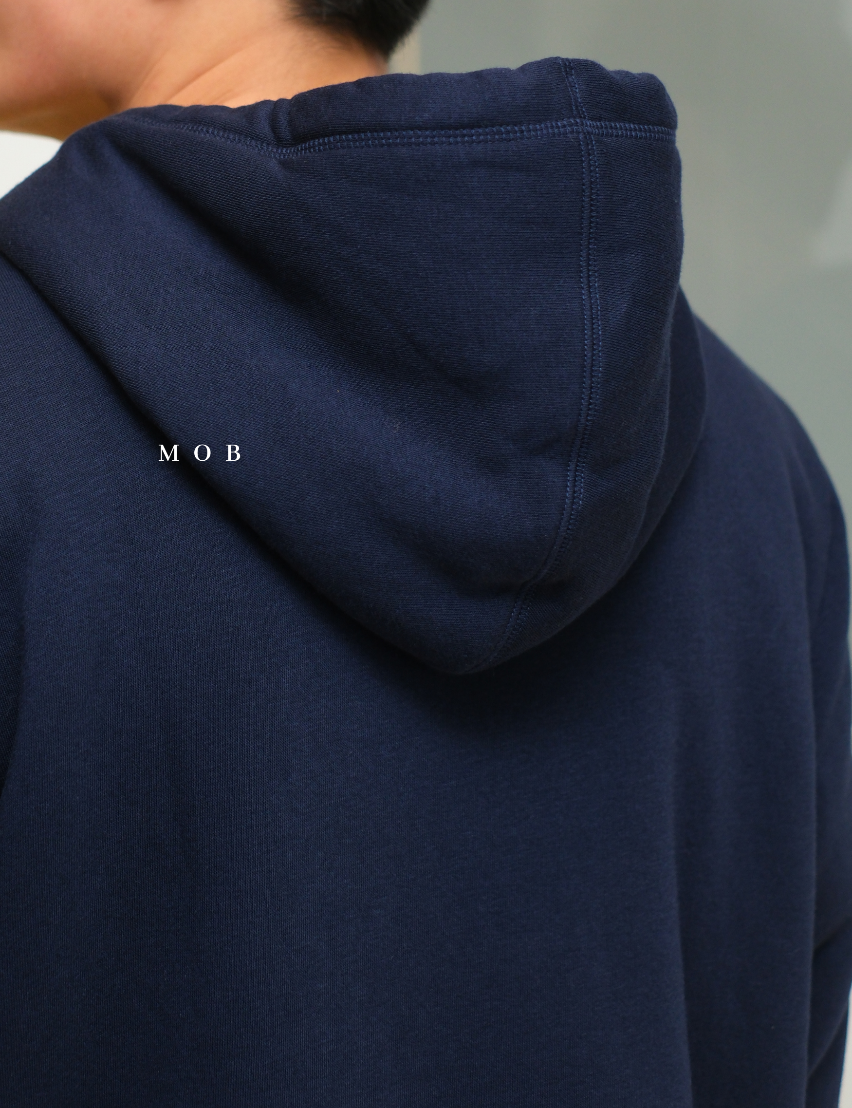 GPFZ02006 Logo Sherpa Lined Full Zip Hoodie Navy