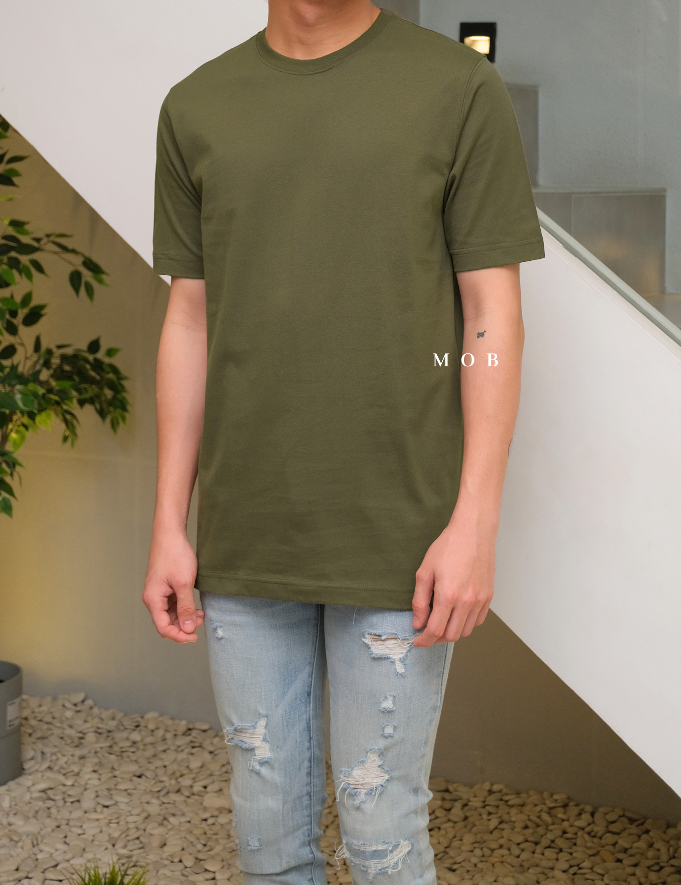 LESST01003 Basic Super SS T-Shirt Olive