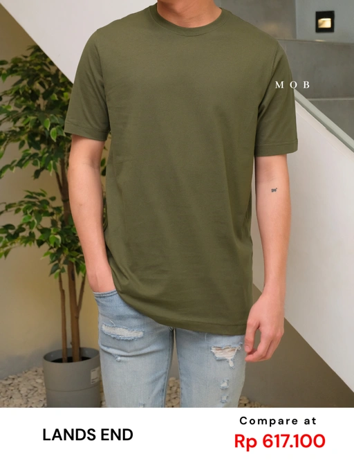 Image of LESST01003 Basic Super SS T-Shirt Olive