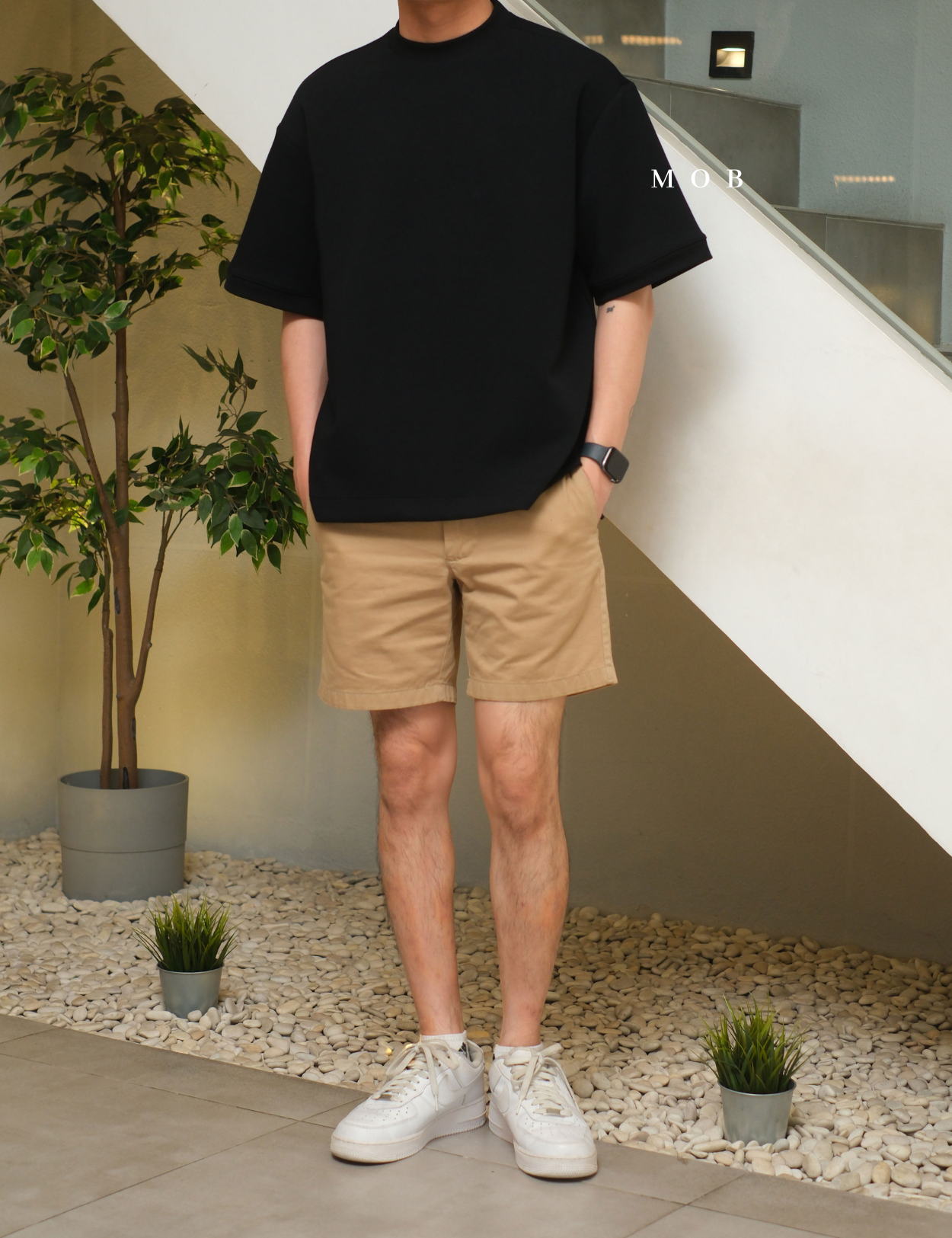 MODSST01006 Side Zipper SS Tee Black