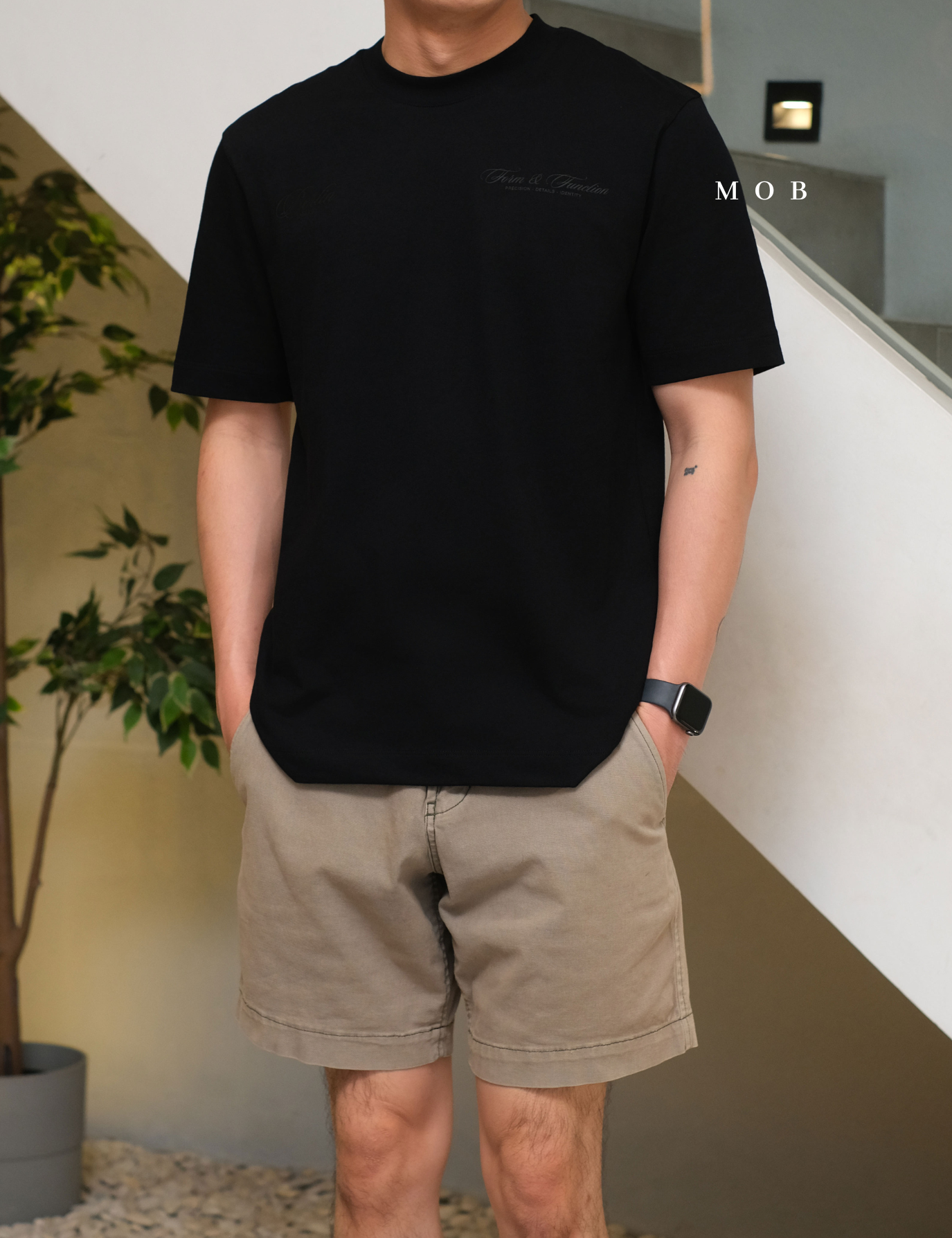 ARK01SST051 Form & Function SS Tee Obsidian Black