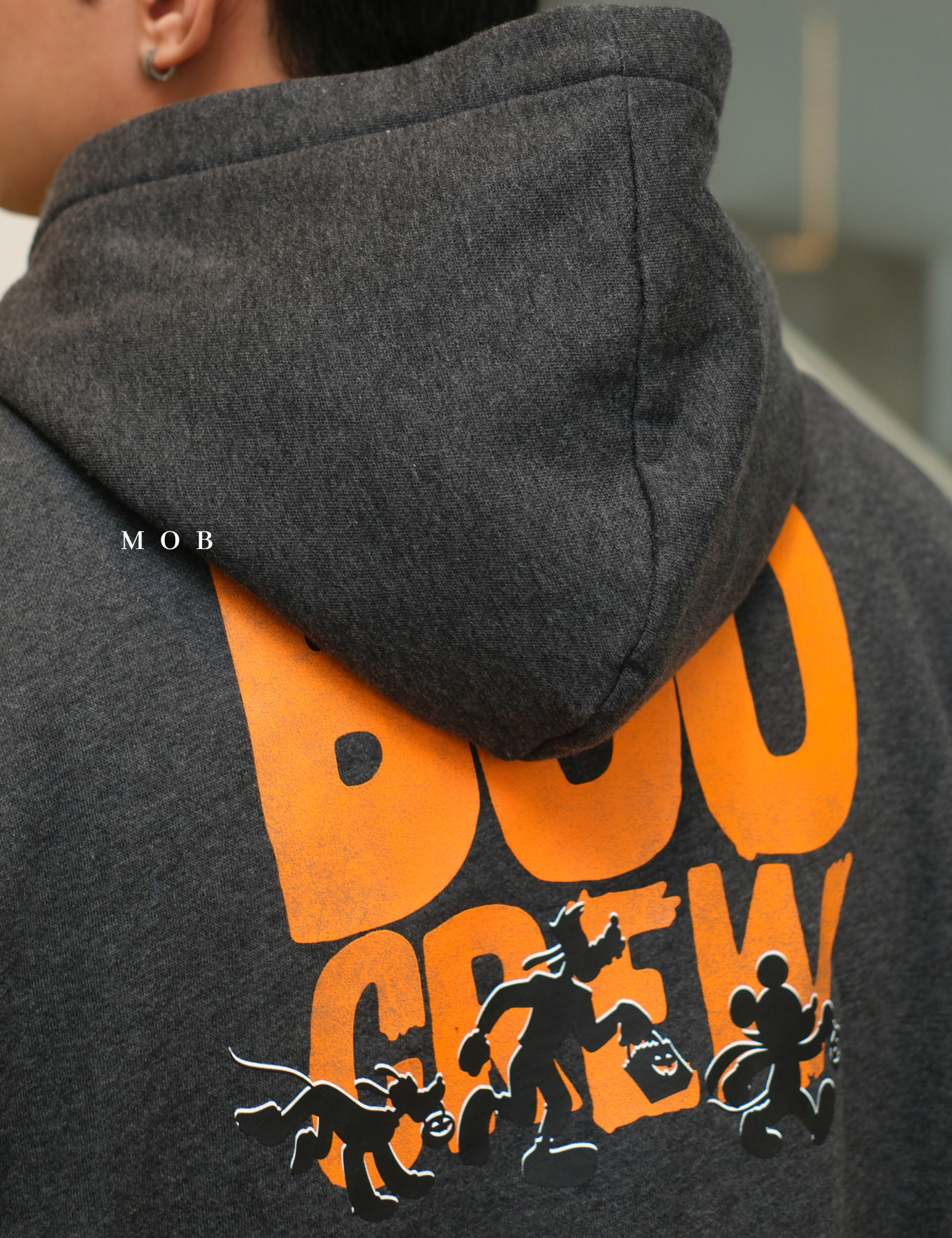 ONV01HDO002-001 Old Navy x Disney Mickey Boo Pullover Hoodie Dark Grey