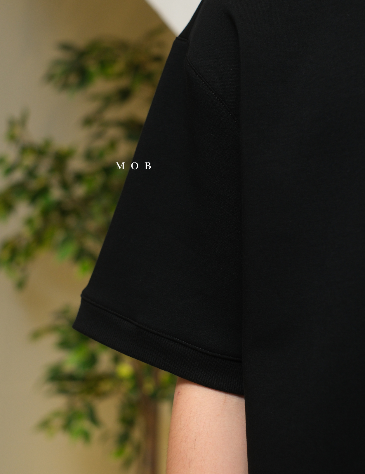 MODSST01006 Side Zipper SS Tee Black