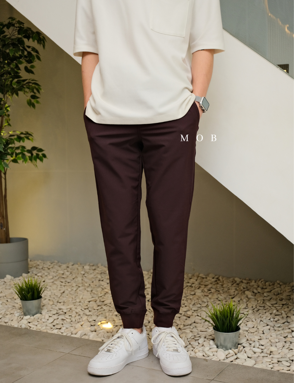 ONJP09003 StretchTech Water-Repellent Jogger Pants Maroon 